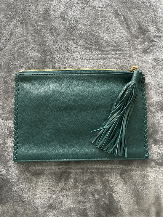 HOBO Handbags - NWOT HOBO Teal Leather Tassel Clutch - Women Bags